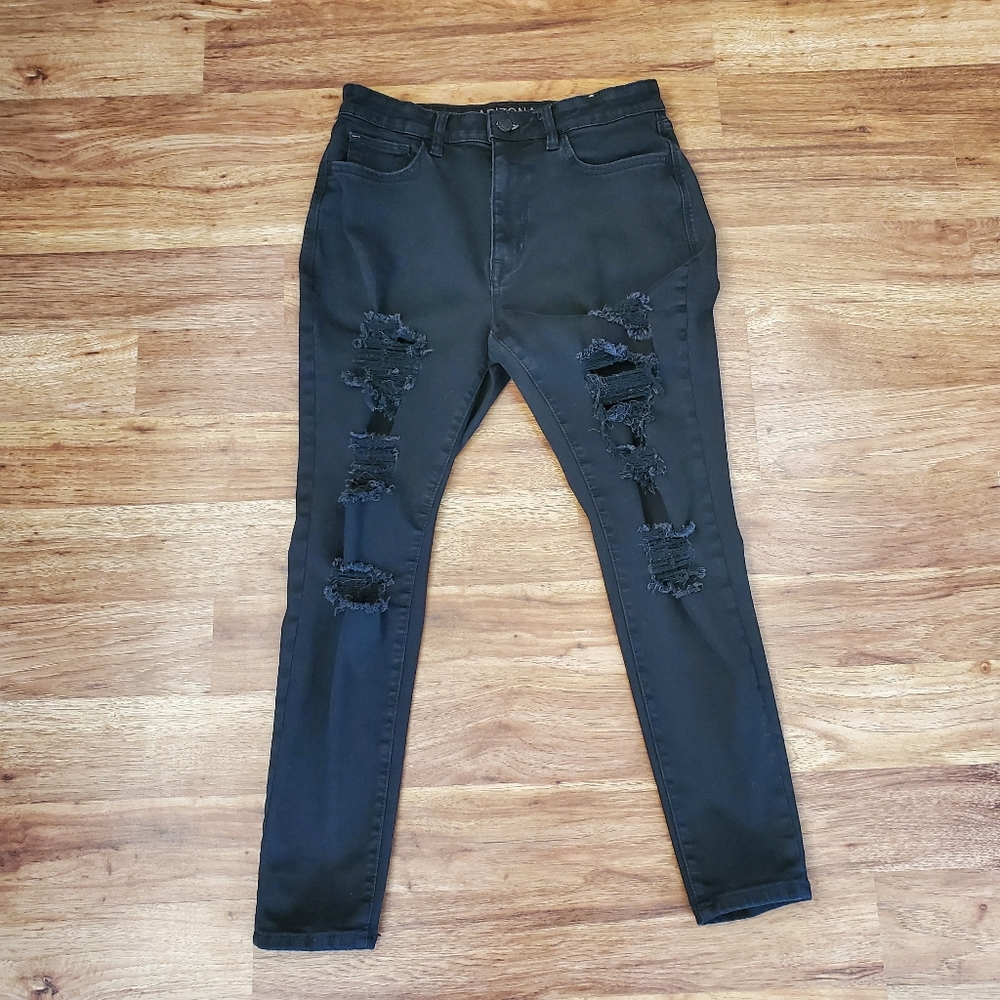Arizona Ankle Jeggings Size 11 SHORT Hi-Rise Distressed